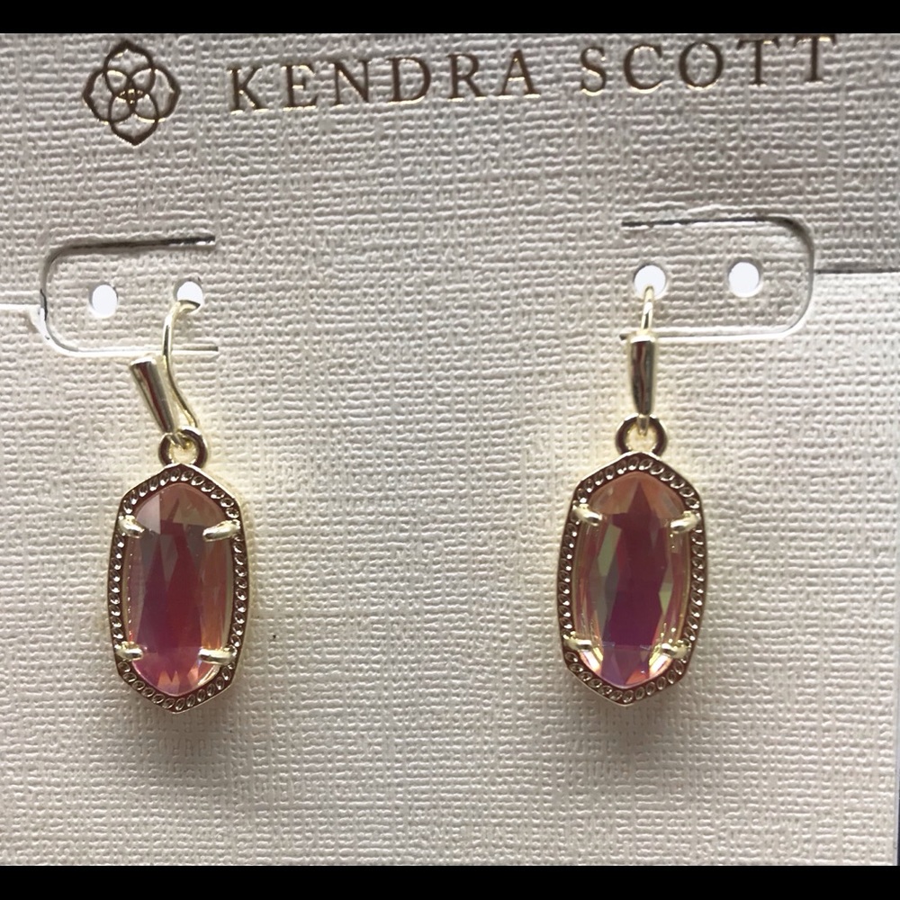 Kendra Scott LEE  Dichroic gold tone earrings